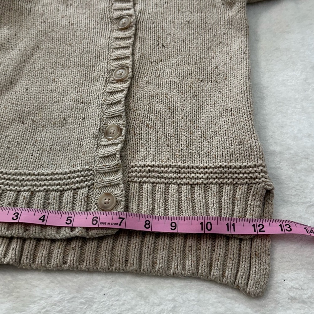 GAP Cream Knit Crewneck Cardigan Sweater Unisex - Picture 3 of 9